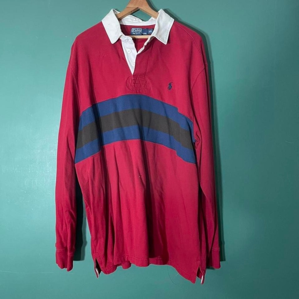 Vintage 1990s Ralph Lauren‎ striped rugby shirt